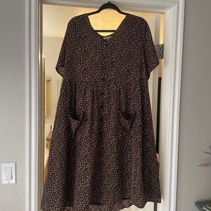 Stylish Black and Brown Women's Dress